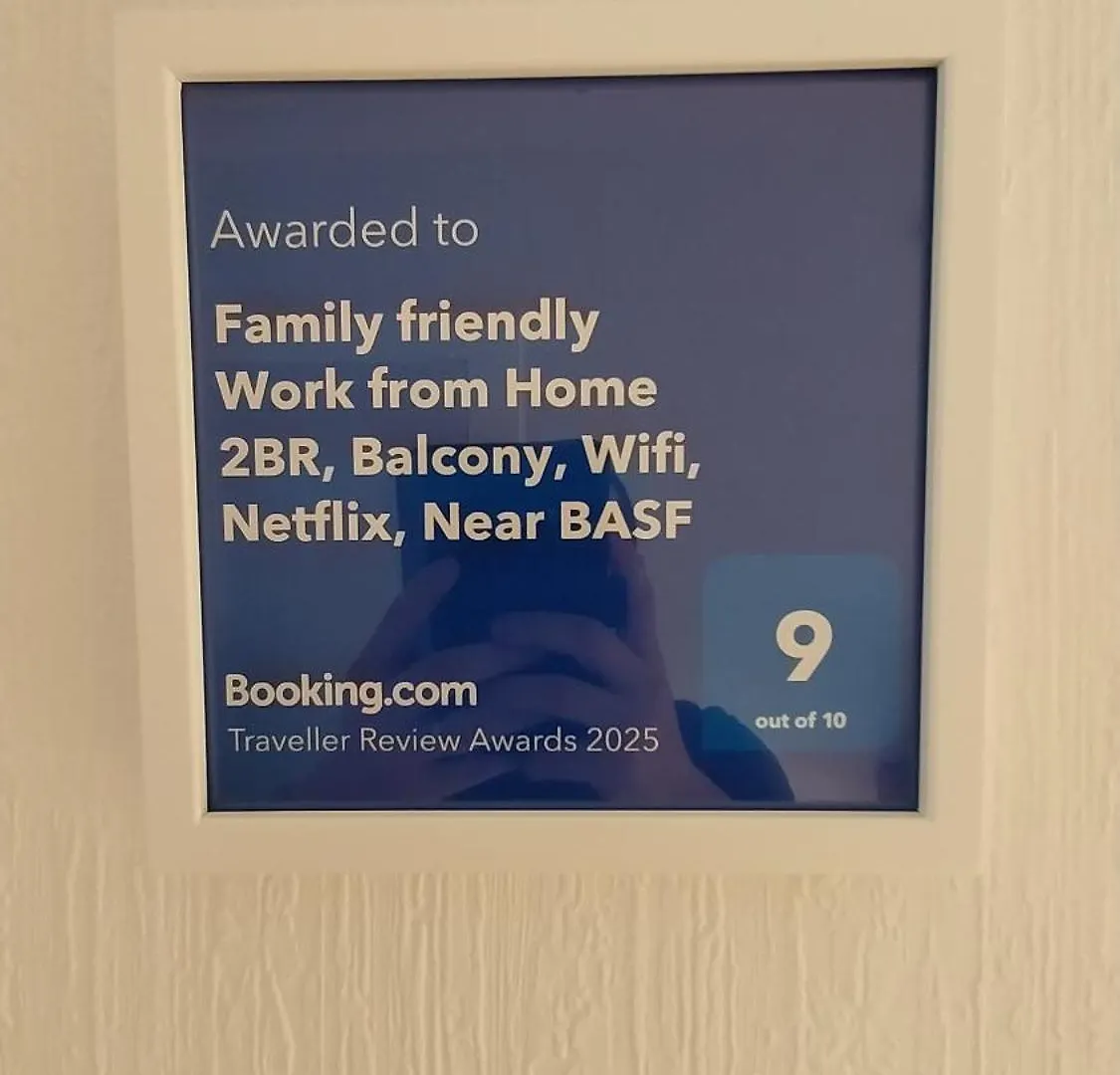 Family Friendly Work From Home 2Br, Balcony, Wifi, Netflix, Near Basf Ludwigshafen am Rhein Apartment
